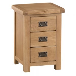 Oakley Rustic Large 3 Drawer Bedside Cabinet