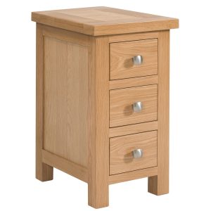 Maiden Oak Compact 3 Drawer Bedside