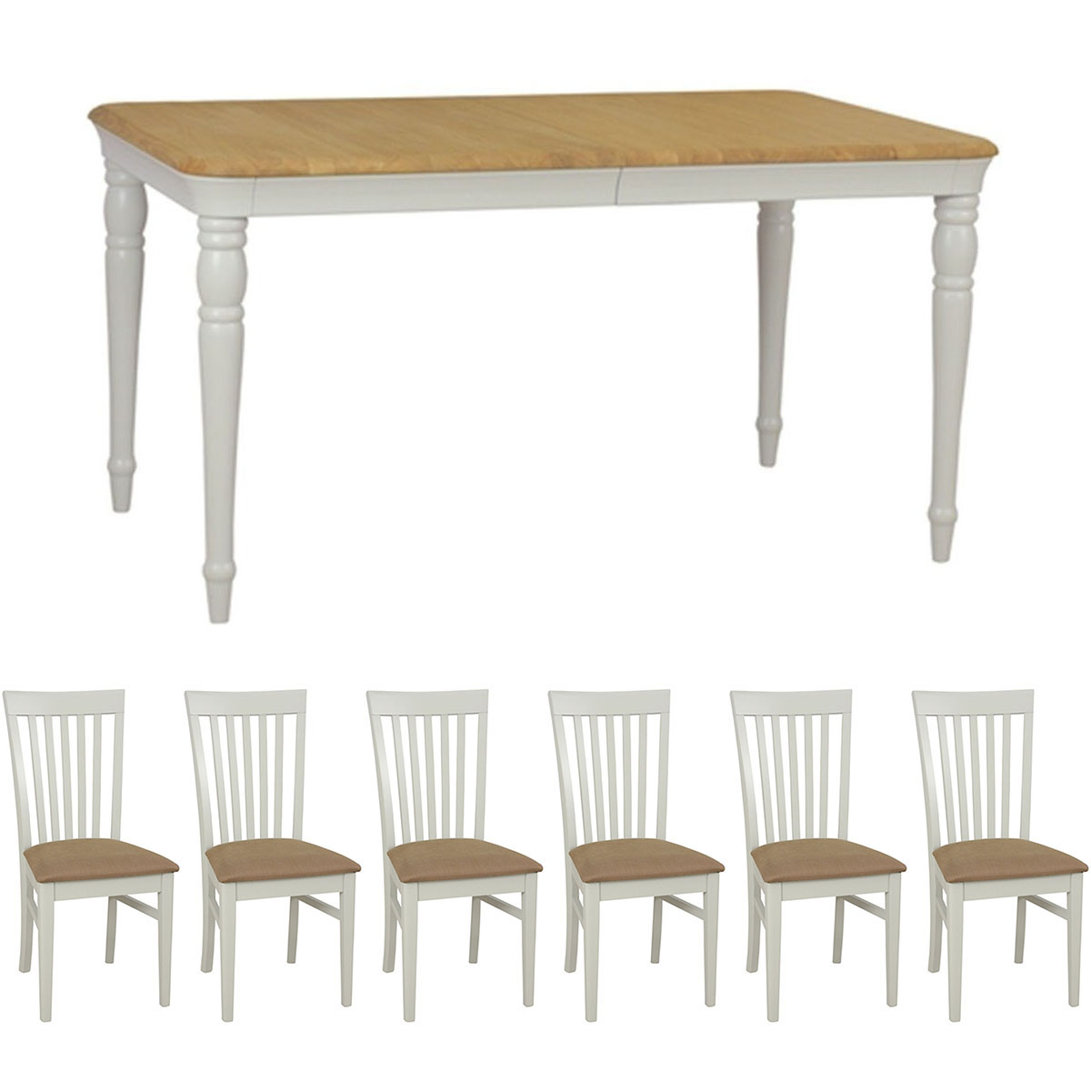 Stag Cromwell Extending Dining Table & 6 Elizabeth Chairs