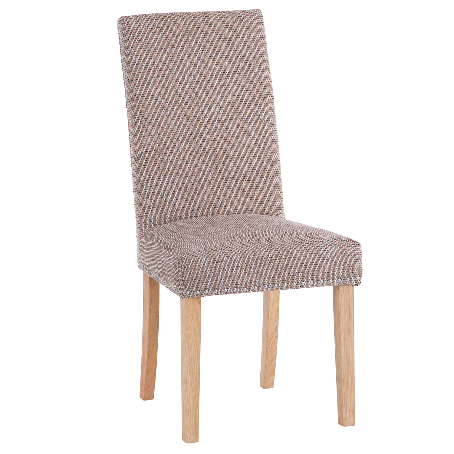 Studded Dining Chair Tweed