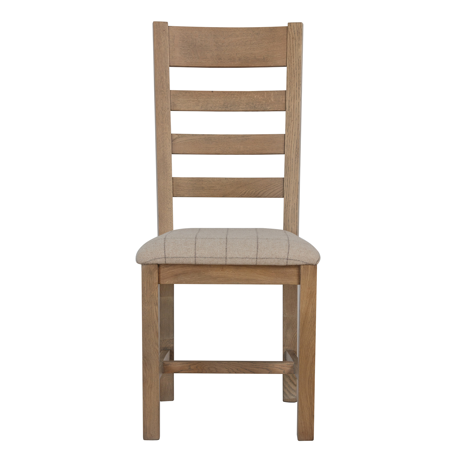 Heritage Oak Slat Back Dining Chair - Natural Check 