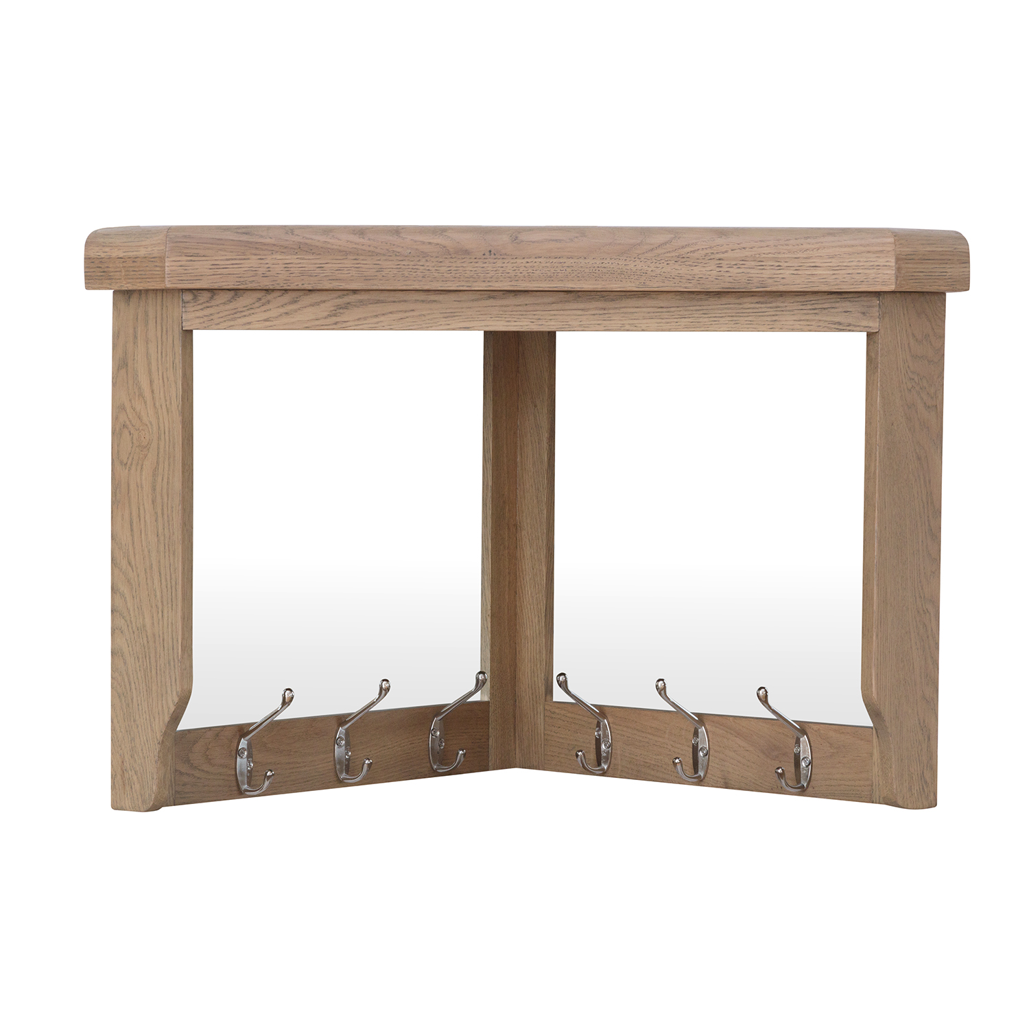 Heritage Oak Corner Hall Bench Top 