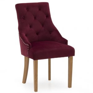 Hepburn Dining Chair - Velvet Crimson