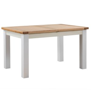 Maiden Oak Painted Dining Table with 2 Extensions 132-198 x 90