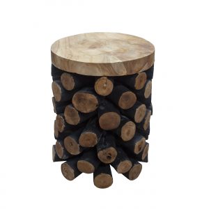 Ashdown Natural Teak Branch Pineapple Stool