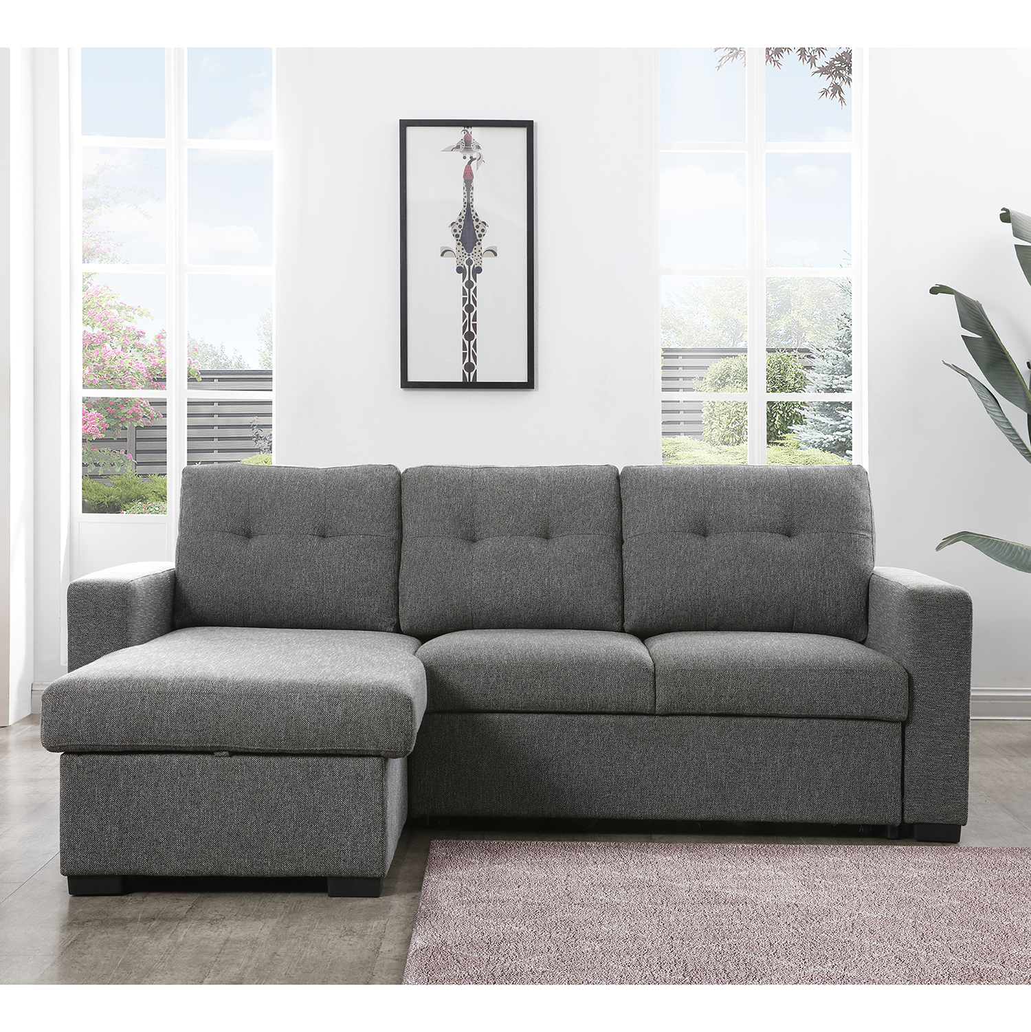 Harrison Corner Sofa Bed Grey • Collingwood Batchellor