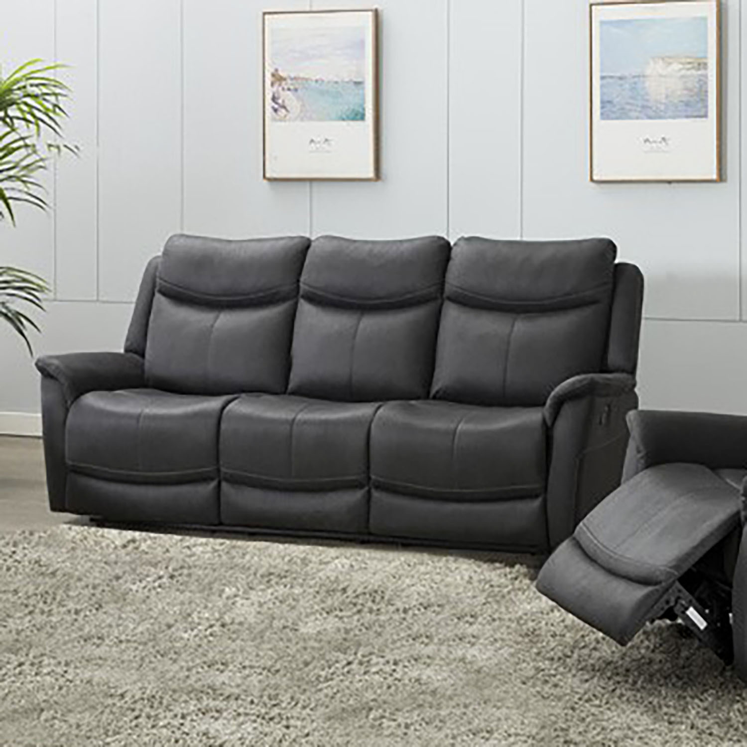 Ancona 3 Seater Sofa - Slate