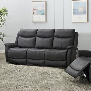 Ancona 3 Seater Recliner - Slate