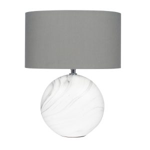 Marble Effect Table Lamp