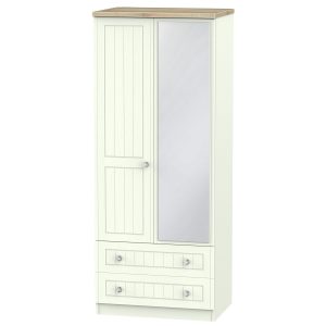 Rome 2ft6in 2 Drawer Mirror Robe