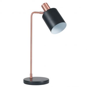 Black and Antique Copper Metal Lamp
