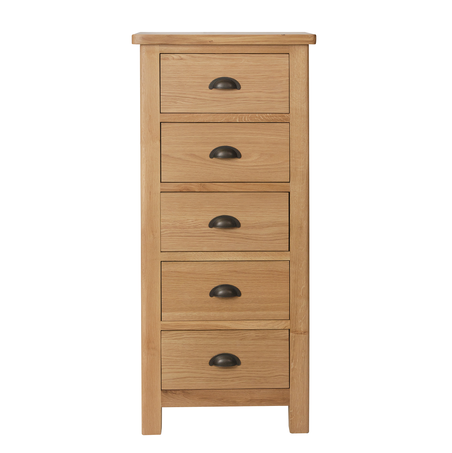 Chiltern Oak 5 Drawer Narrow Chest