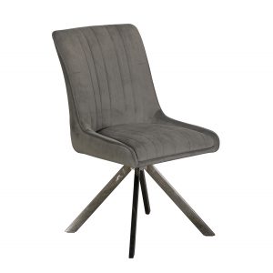 Chloe Dining Chair - Grey Velvet