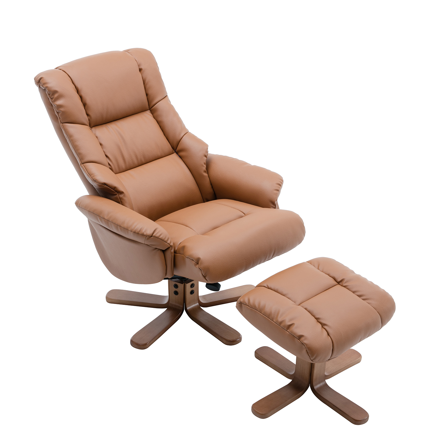 Bailey Swivel Chair Stool Faux, Faux Leather Swivel Chair