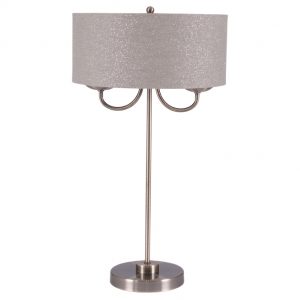 Antique Brass Metal Candelabra Table Lamp