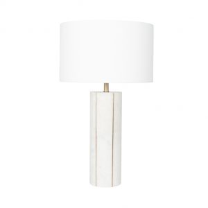 Marble and Gold Metal Tall Table Lamp