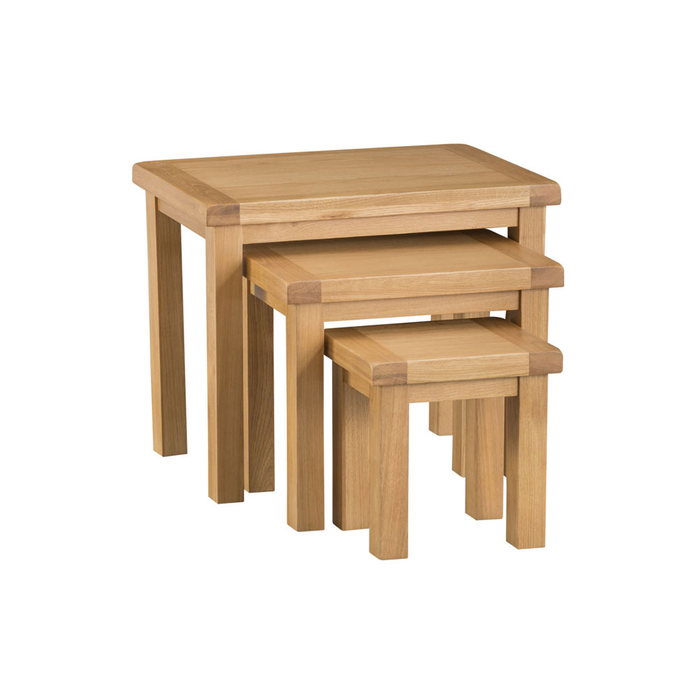 Oakley Rustic Nest of 3 Tables