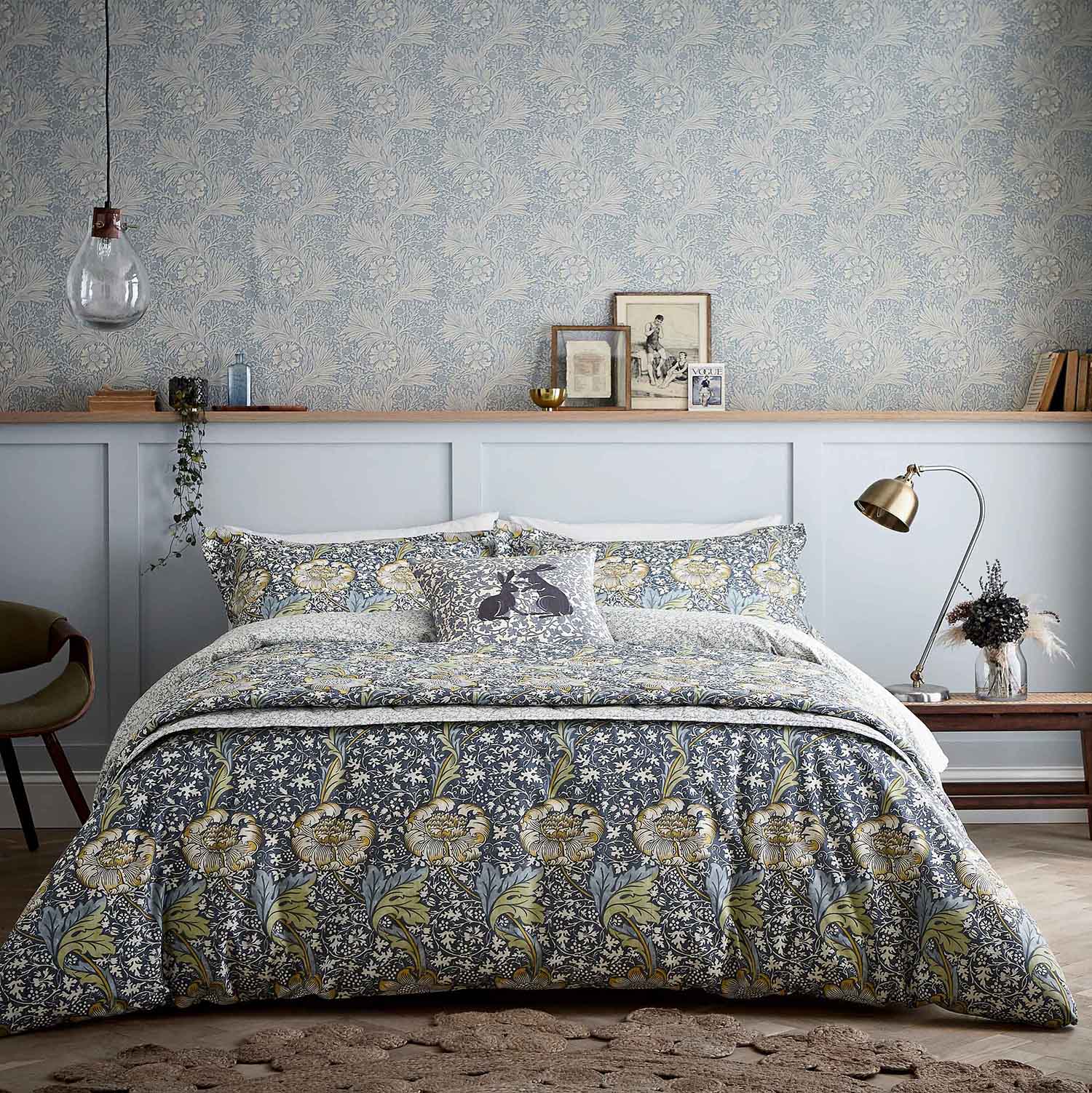 Morris Co Kennet Indigo Gold Duvet Set Collingwood Batchellor Morris Co Kennet Indigo Gold Duvet Set Collingwood Batchellor