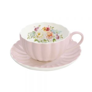 Jardin Royale Cup and Saucer Pink