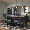 Childon Blue 1.2 Table and x4 Chairs Dining Set