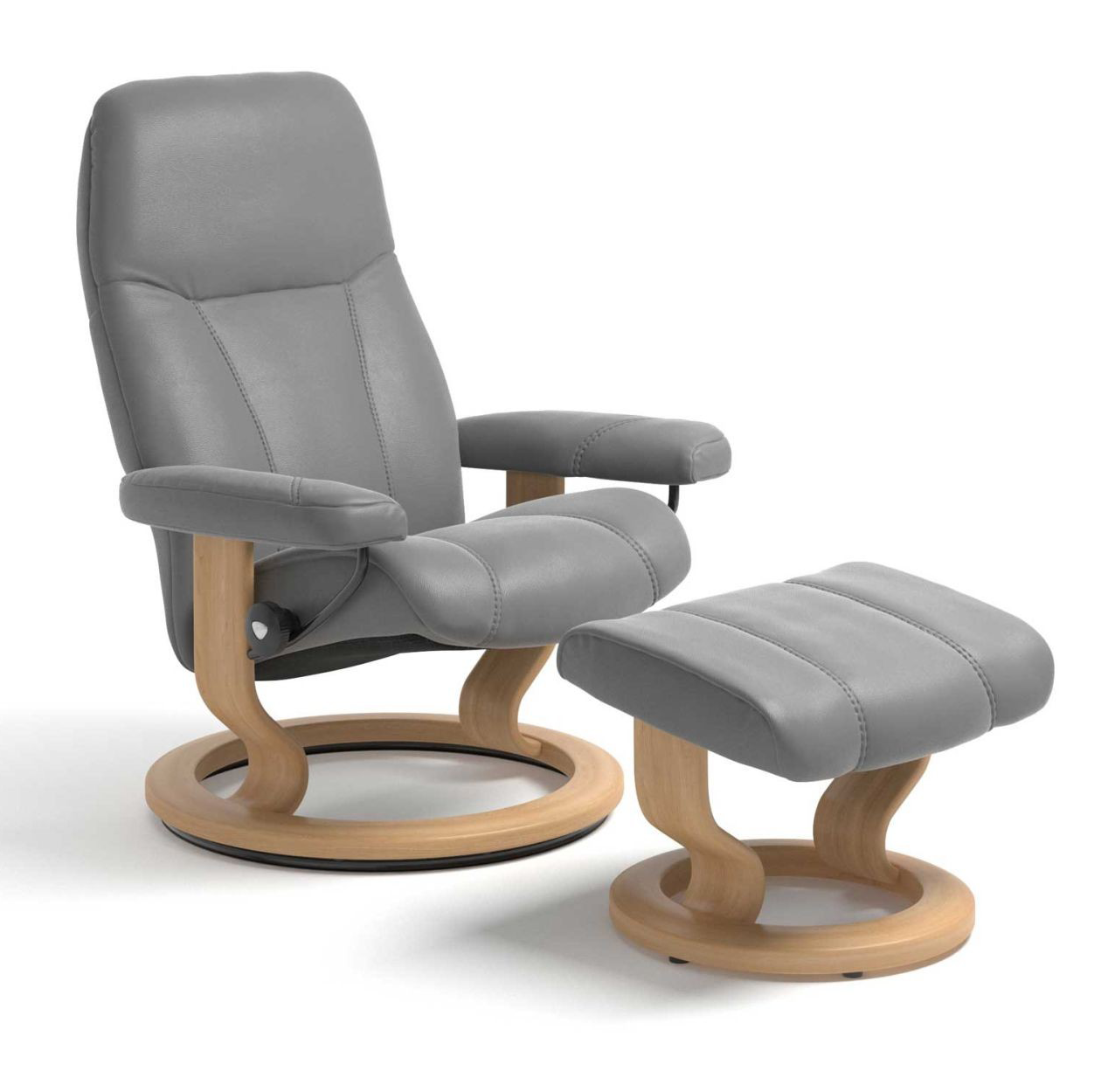Stressless Consul Medium Chair Stool Classic Base Collingwood Batchellor