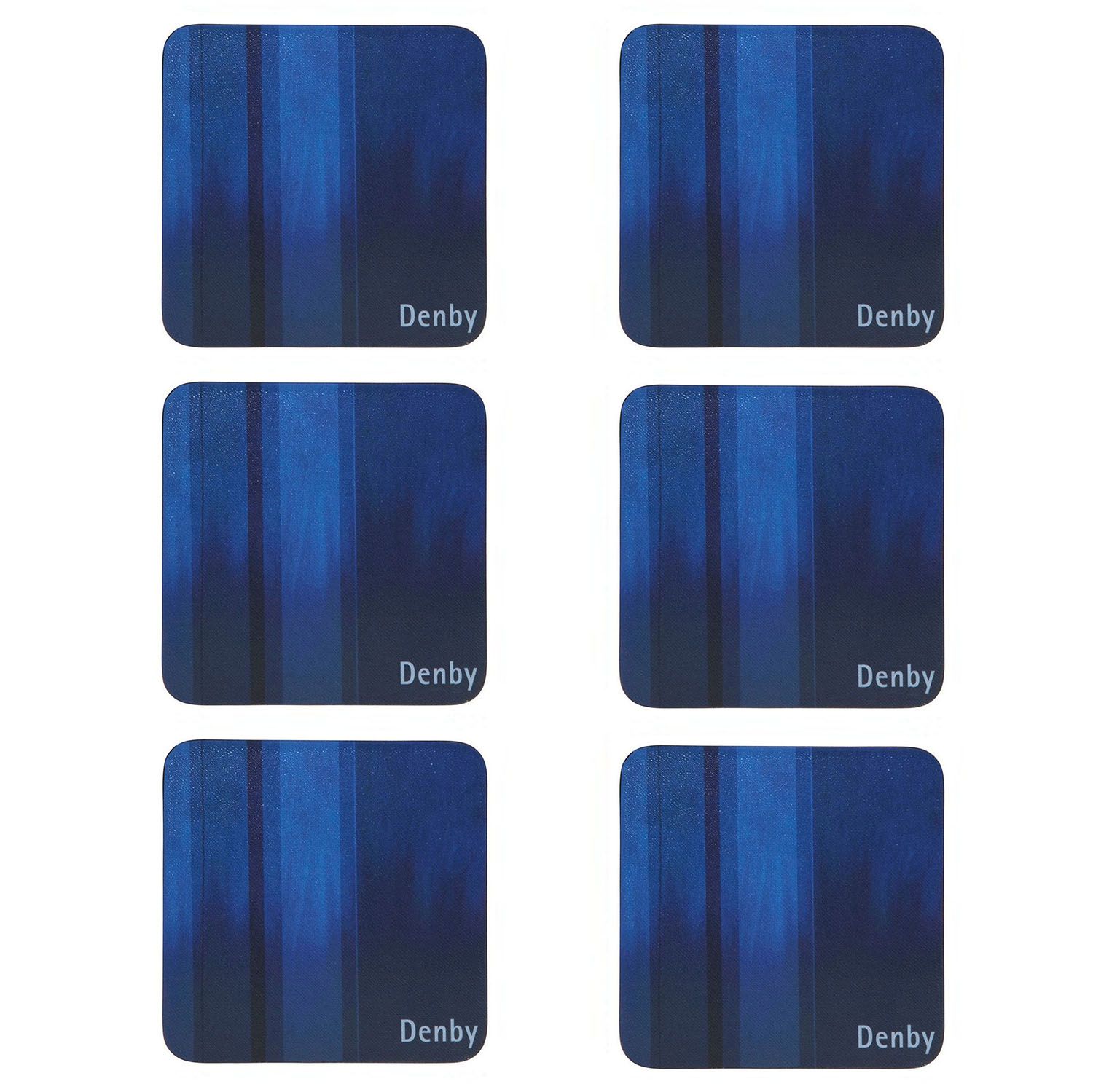 Denby Colours Set of 6 Coasters - Blue