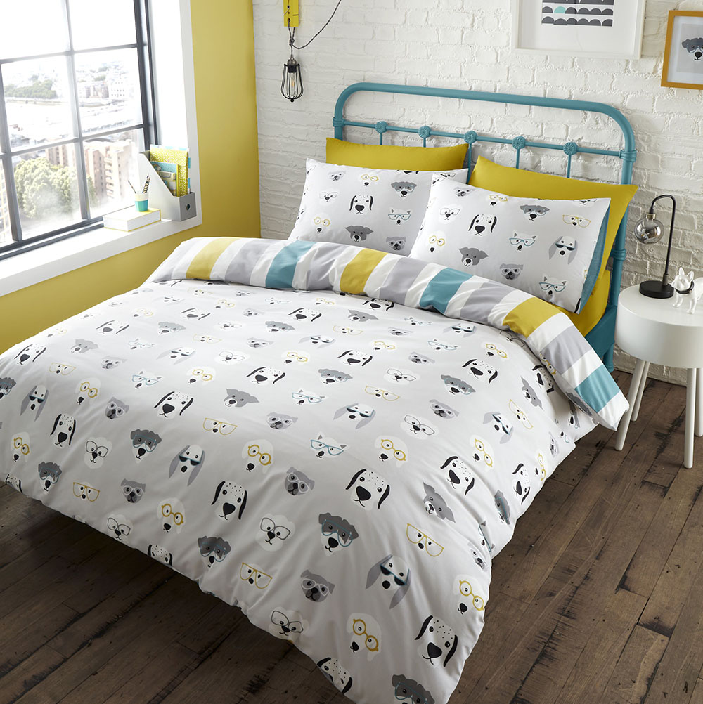 Catherine Lansfield Minimalist Easy Care Duvet Set Grey FREE P&P Best Price 
