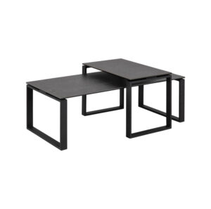 Katrine Coffee Table & Lamp Table Set -  Black