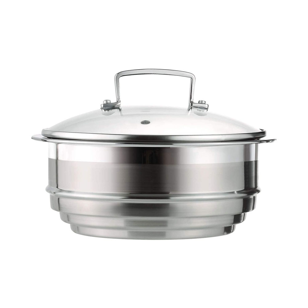 Le Creuset Stainless Steel Multi Steamer Insert with Glass Lid