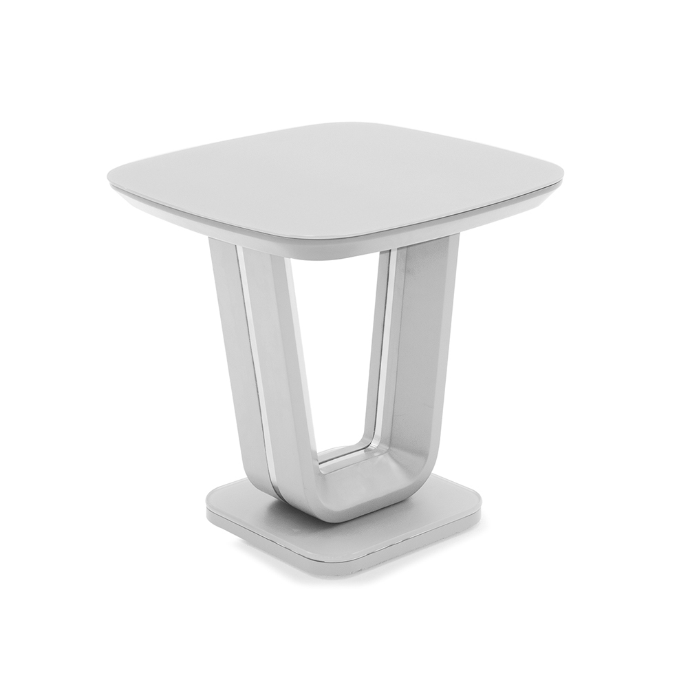 Lazio Lamp Table - White Gloss 