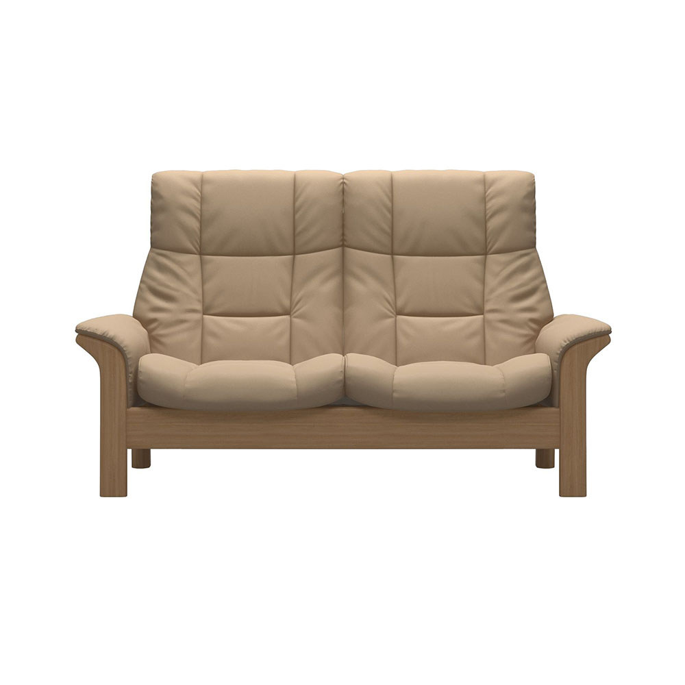 Stressless Buckingham High Back 2 Seater Paloma Beige/Oak