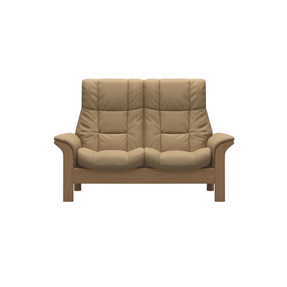 Stressless Windsor High Back 2 Seater Paloma Sand/Oak 