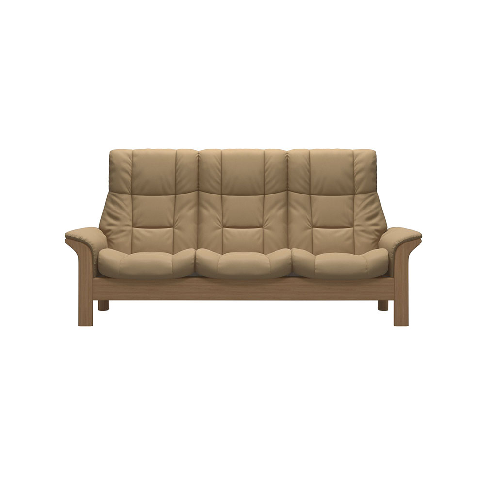 Stressless Windsor High Back 3 Seater Paloma Sand/Oak 