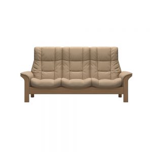 Stressless Windsor High Back 3 Seater Paloma Beige/Oak