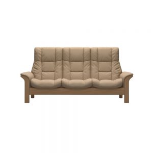 Stressless Windsor High Back 3 Seater Paloma Beige/Oak