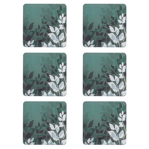 Denby Colours Set of 6 Coasters - Green Foliage