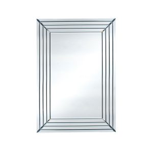 Mirrored Glass Art Deco Rectangle Wall Mirror