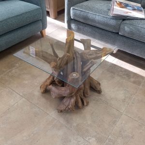 Ashdown Natural Teak Root Square Coffee Table