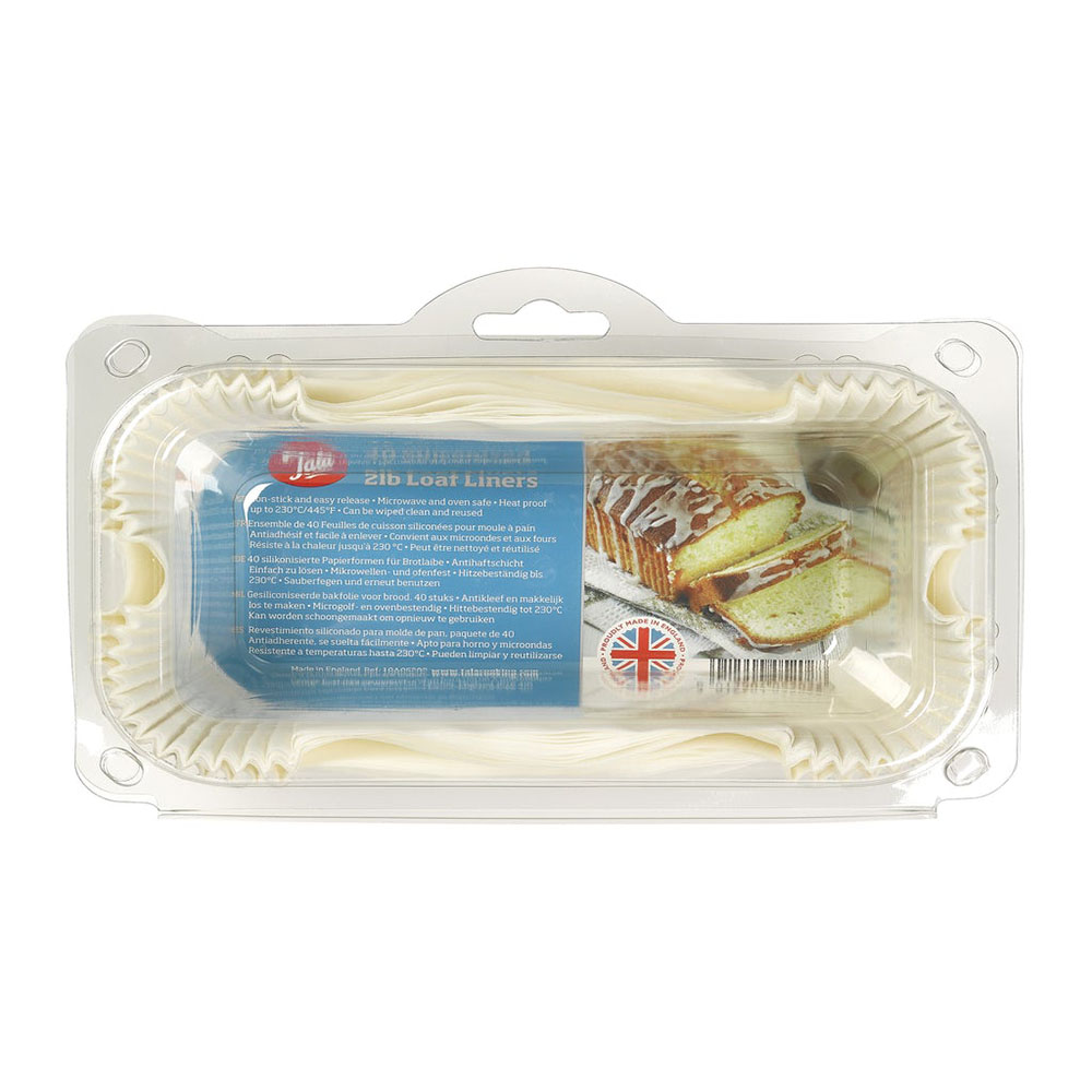 Tala Siliconised 2lb Loaf Tin Liners Pack 40