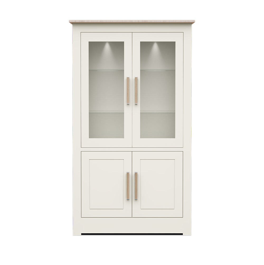Modo 4 Door Top Double Glazed Doors with 2 Glass Shelves 