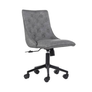 Button Back Office Chair - Grey