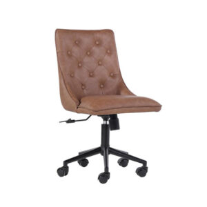 Button Back Office Chair - Tan