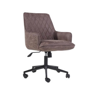 Diamond Stitch Office Chair - Brown