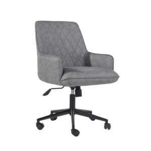 Diamond Stitch Office Chair - Grey