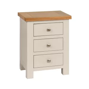 Maiden Oak Painted 3 Drawer Bedside