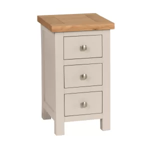 Maiden Oak Painted Compact 3 Drawer Bedside