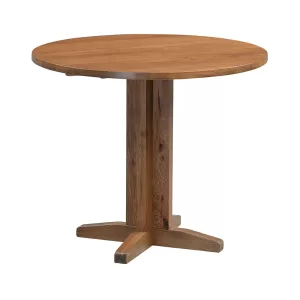 Maiden Oak Round Drop Leaf Table