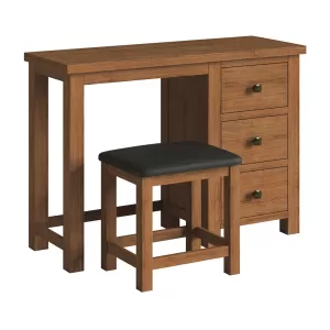 Maiden Oak Rustic Dressing Table and Stool