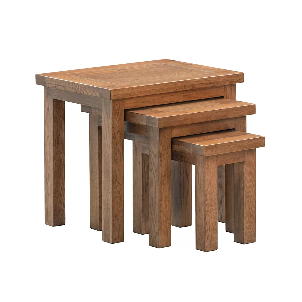 Maiden Oak Rustic Nest of Tables