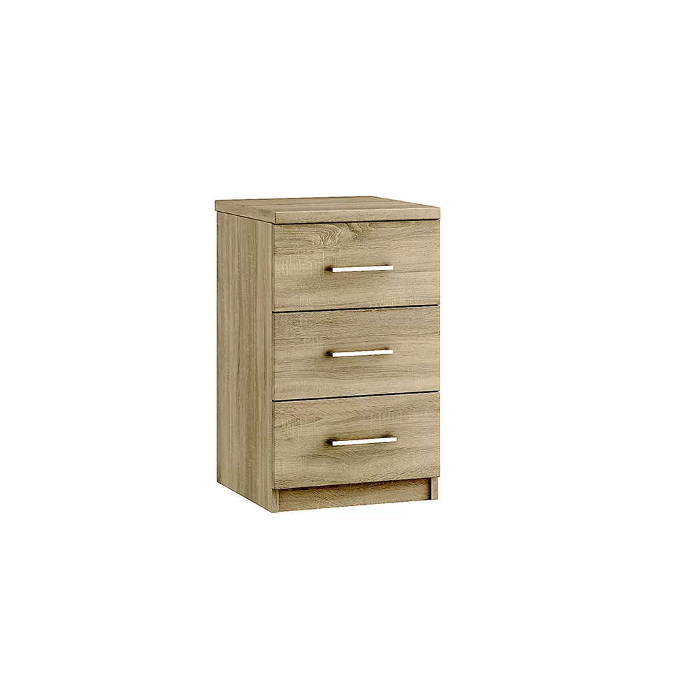 Madrid 3 Drawer Bedside